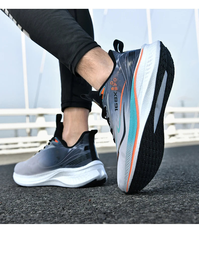 2025, neue Herren-Laufschuhe, Luftpolster, Marathon, Sport, atmungsaktiv, leicht, bequem, sportlich, rutschfest, für Damen 