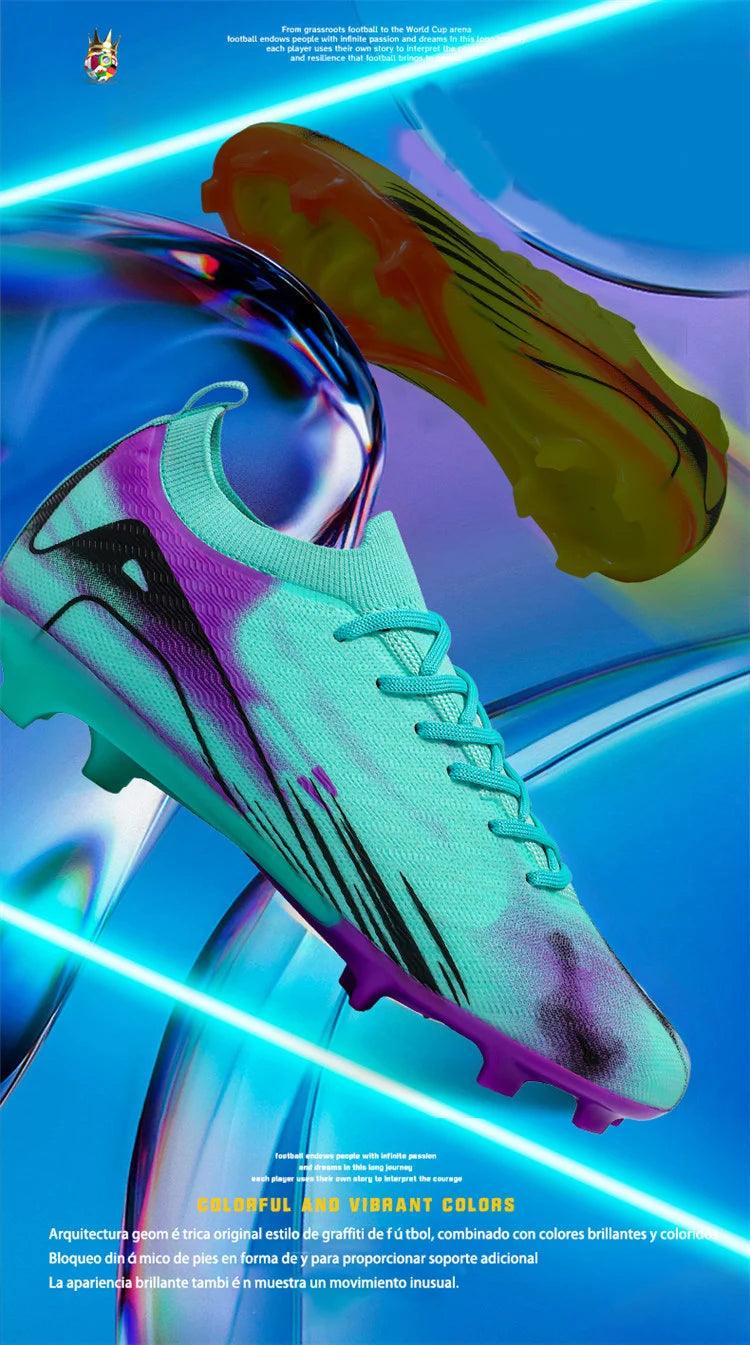 Chaussures de sport de football pour hommes et femmes, baskets de football professionnelles originales, longues pointes, baskets de futsal, marque de mode