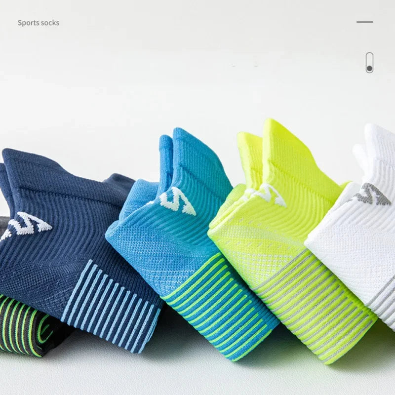 Sportsocken für Männer und Frauen, atmungsaktiv, zum Laufen, Fitness, Kompressionssocken, professionelle Marathon, schnell trocknende Socken, elastische Schuhe