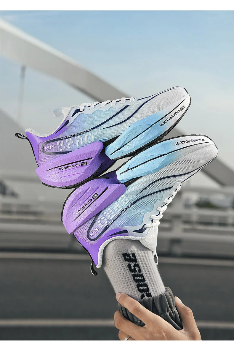 NEW Sports Running Shoes Men Marathon Breathable Comfortable Women Athletic Training Outdoor Sneakers Air Cushion Carbon Plate