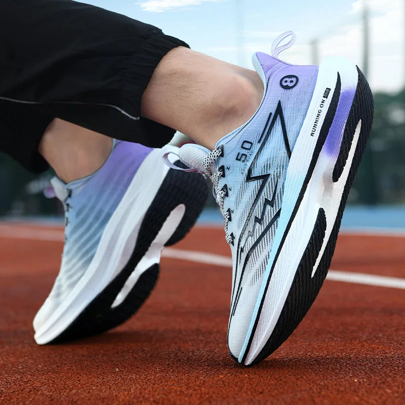 Neue männer Turnschuhe Racing Carbon Platte Sport Laufschuhe Licht Anti-Slip Professionelle Leichtathletik Training Schuhe Tennis schuhe