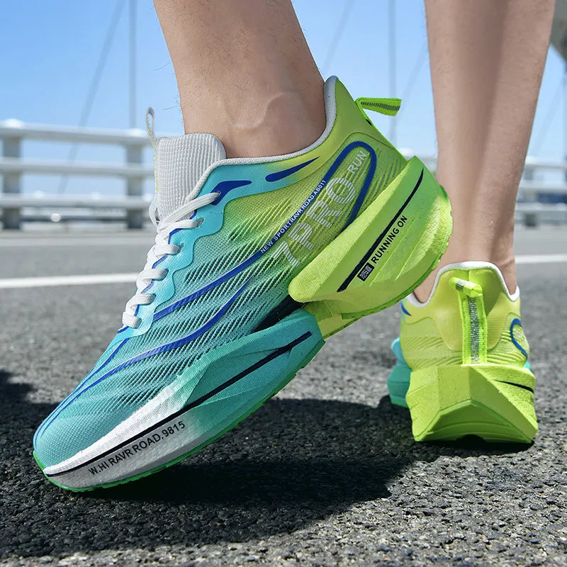 Neue männer Carbon Platte Turnschuhe Outdoor Weiche Sohle Mesh Sport Schuhe Laufschuhe Licht Anti-Slip Casual Paar tennis Schuhe