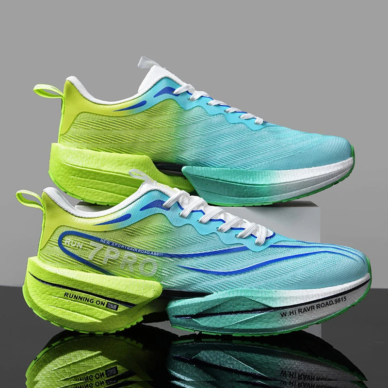 Neue männer Carbon Platte Turnschuhe Outdoor Weiche Sohle Mesh Sport Schuhe Laufschuhe Licht Anti-Slip Casual Paar tennis Schuhe