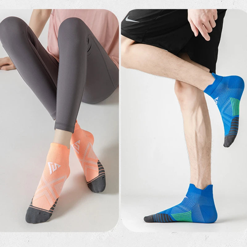 Sportsocken für Männer und Frauen, atmungsaktiv, zum Laufen, Fitness, Kompressionssocken, professionelle Marathon, schnell trocknende Socken, elastische Schuhe