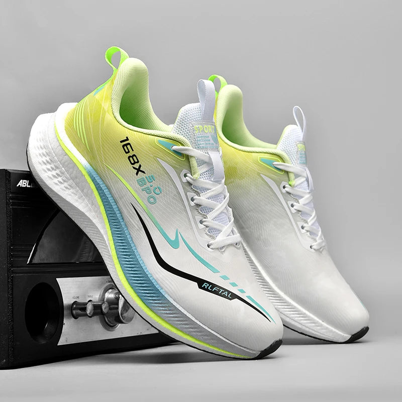 2025, neue Herren-Laufschuhe, Luftpolster, Marathon, Sport, atmungsaktiv, leicht, bequem, sportlich, rutschfest, für Damen 