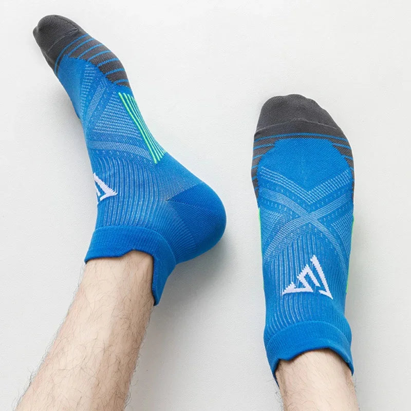 Sportsocken für Männer und Frauen, atmungsaktiv, zum Laufen, Fitness, Kompressionssocken, professionelle Marathon, schnell trocknende Socken, elastische Schuhe