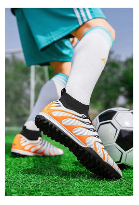 Chaussures de football cloutées pour hommes, chaussures de football pour adolescents, chaussures d'entraînement légères, TF, FG, haute qualité, danger, chaud, société, extérieur