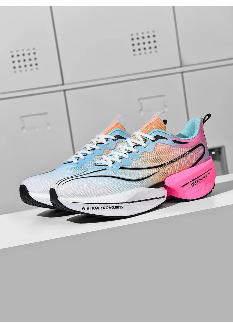 NEW Sports Running Shoes Men Marathon Breathable Comfortable Women Athletic Training Outdoor Sneakers Air Cushion Carbon Plate
