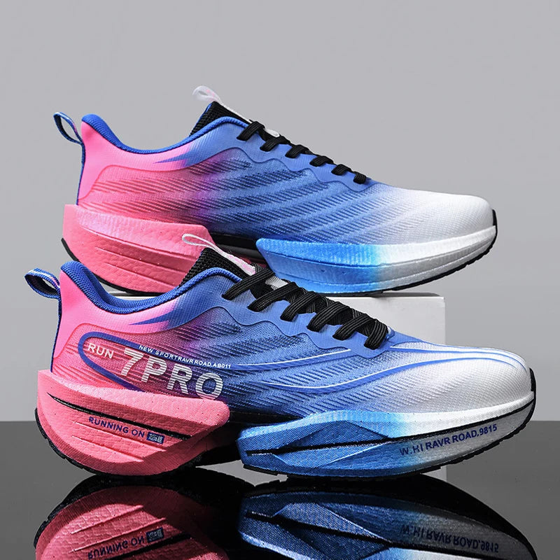 Neue männer Carbon Platte Turnschuhe Outdoor Weiche Sohle Mesh Sport Schuhe Laufschuhe Licht Anti-Slip Casual Paar tennis Schuhe