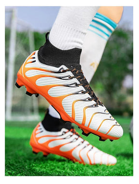 Chaussures de football cloutées pour hommes, chaussures de football pour adolescents, chaussures d'entraînement légères, TF, FG, haute qualité, danger, chaud, société, extérieur