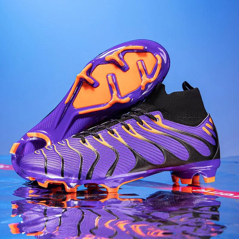 Chaussures de football cloutées pour hommes, chaussures de football pour adolescents, chaussures d'entraînement légères, TF, FG, haute qualité, danger, chaud, société, extérieur
