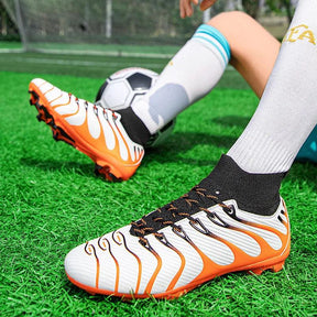 Chaussures de football cloutées pour hommes, chaussures de football pour adolescents, chaussures d'entraînement légères, TF, FG, haute qualité, danger, chaud, société, extérieur