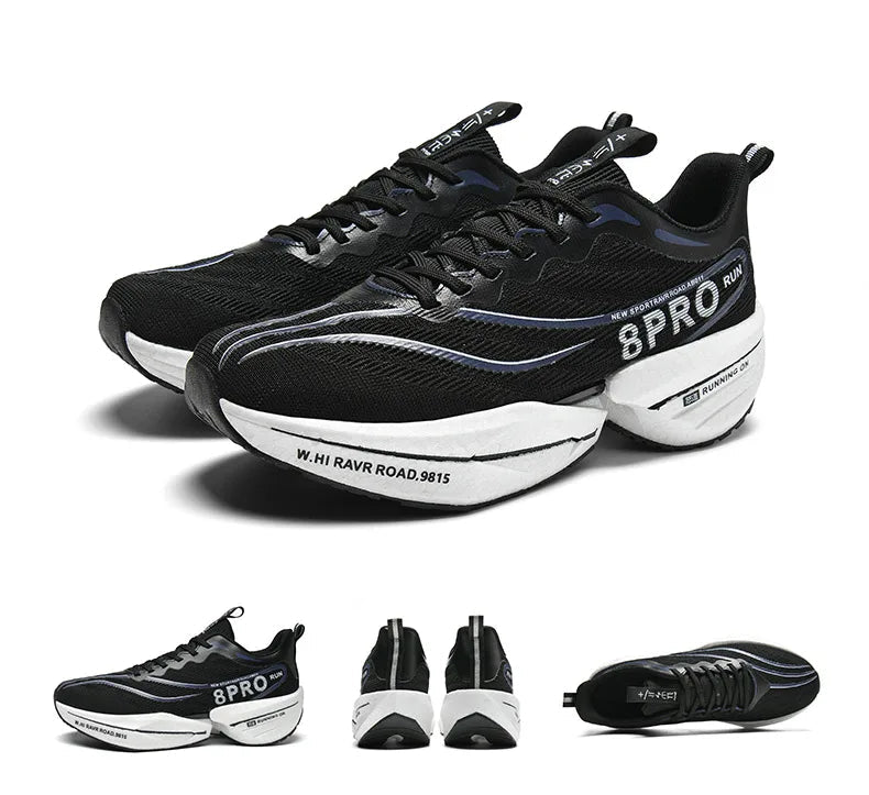 NEW Sports Running Shoes Men Marathon Breathable Comfortable Women Athletic Training Outdoor Sneakers Air Cushion Carbon Plate
