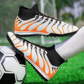 Chaussures de football cloutées pour hommes, chaussures de football pour adolescents, chaussures d'entraînement légères, TF, FG, haute qualité, danger, chaud, société, extérieur