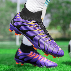 Chaussures de football cloutées pour hommes, chaussures de football pour adolescents, chaussures d'entraînement légères, TF, FG, haute qualité, danger, chaud, société, extérieur
